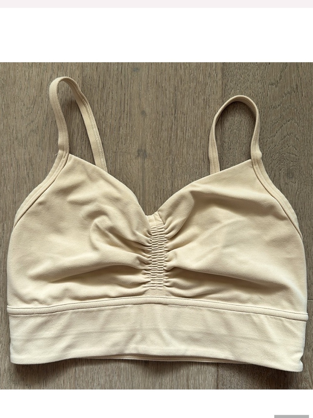 lululemon athletica Beige Nude V-Neck Light Support Sports Bra